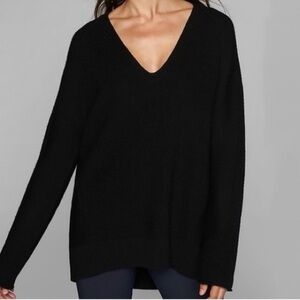 Athleta Women's Hanover Merino Wool V-Neck Sweater